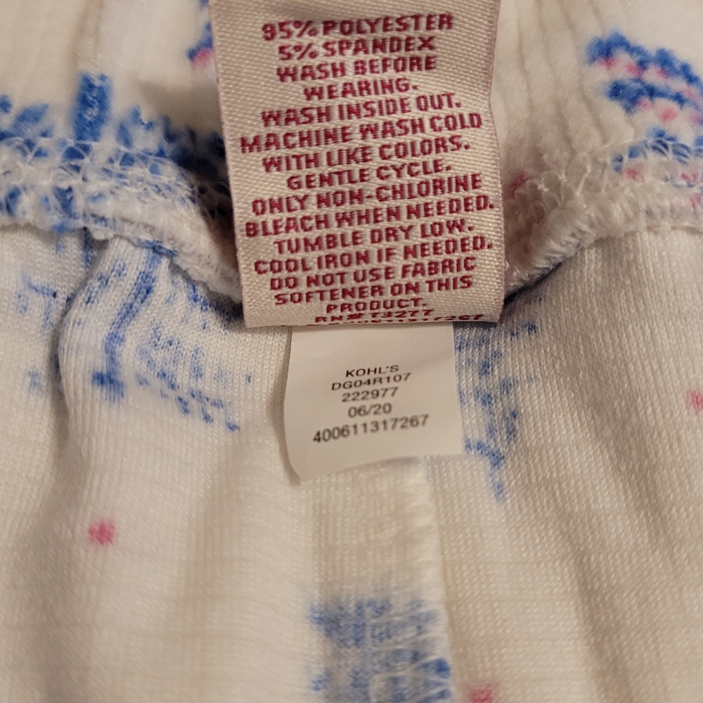 Girl's SO Pajama 2pc Set Snowflakes sz 16 - Picture 9 of 16